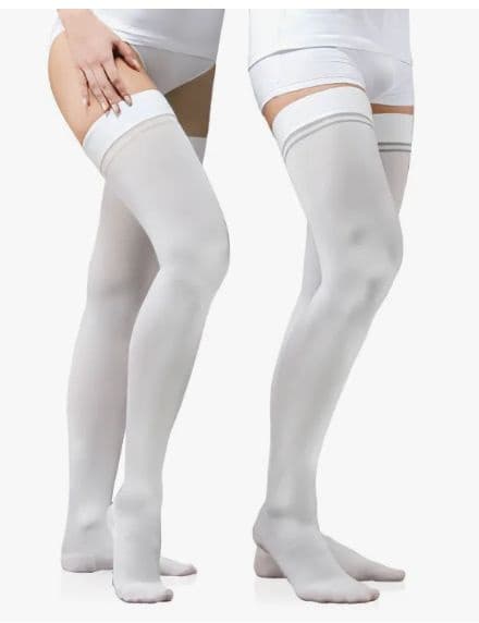 Compression Socks: White, Class 1, 1 Pair