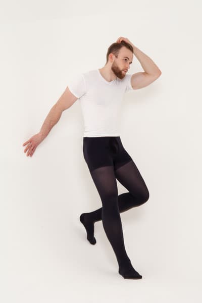 Black Compression Stockings, 15-20 mmHg, 1 Pair