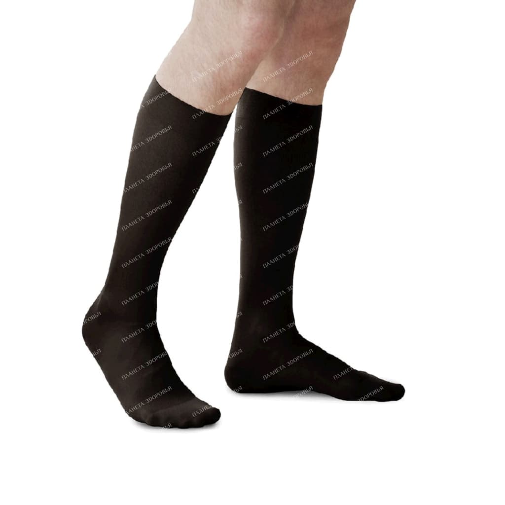 Medical compression stockings below the knee with a toe m.3002 1 class. R.4 (L) height1 black