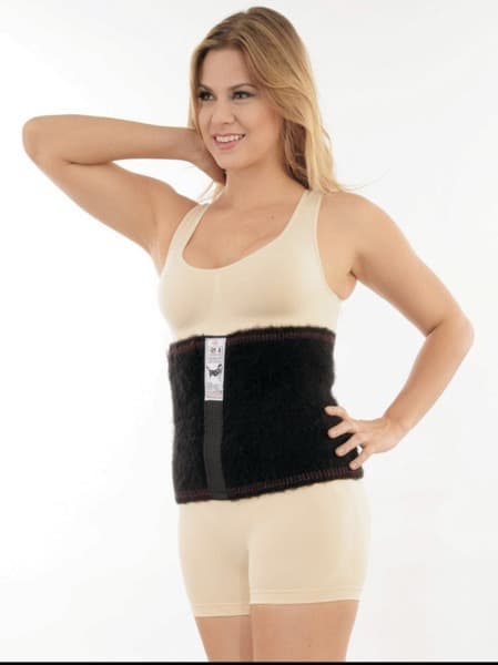 Therapeutic Camel Wool Heating Belt - Size Small (Black)