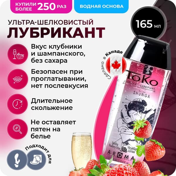 Shunga Toko Strawberry Champagne Lubricant (165ml)