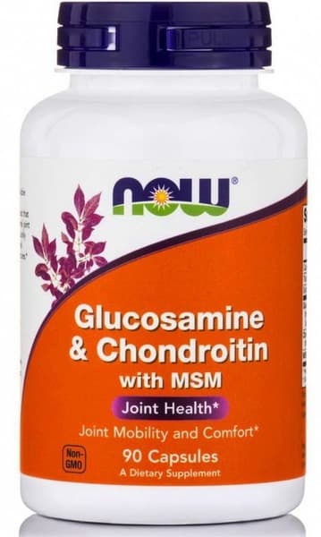 NOW Glucosamine Chondroitin MSM 90 Veggie Caps