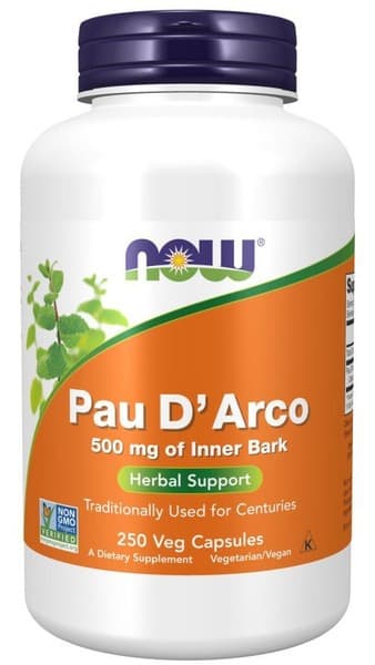 Pau D'Arco 500mg: 250 Vegan Capsules - Antibacterial Supplement