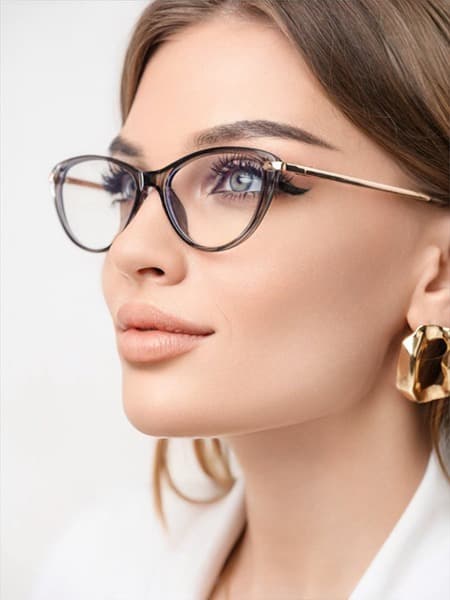 Pretty Mania Cat Eye Glasses with Flex Arms