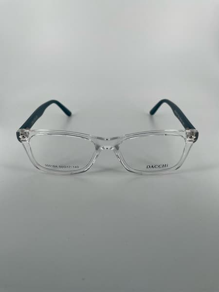 Dacchi D35018A: Clear Black Plastic Teen Eyeglass Frames