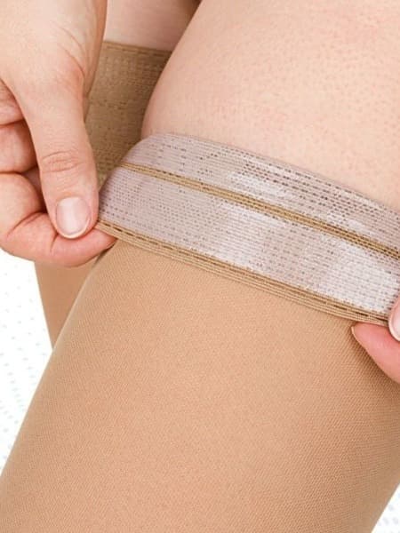 Beige Compression Stockings, 20-30 mmHg, 1 Pair