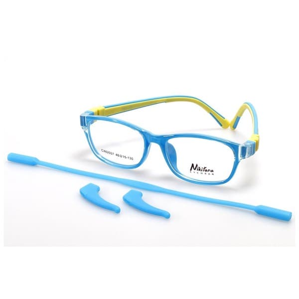 Blue Plastic Rectangular Teen Eyeglass Frames - Jlur Optic 02021933