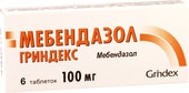 Grindex Mebendazole Grindeks, 100 mg, 6 tablets