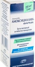 Pharmaceutical technology Amoxicillin-Pharma powder, 125 mg / 5ml, 20 g.