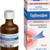 Pharmtechnology Terbinafine solution, 10 mg / ml, 25 ml.