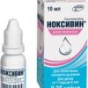 Pharmaceutical technology Noxivine drops, 0.25 mg / ml, 10 ml.