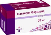 Farmland Enalapril Farmland, 20 mg, 60 tablets