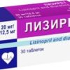 Farmland Lysiret, 20 mg / 12.5 mg, 30 tablets