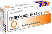 Lekpharm hydrochlorothiazide, 25 mg, 20 tab.