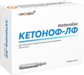 Lekpharm Ketonof-Lf solution, 30 mg / ml, 10 amp. 1 ml each.