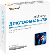 Lekpharm Diclofenac-LF solution, 75 mg / 3 ml, 5 ampoules