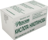 Lekhim Nicotinic Acid, 50 mg, 50 tablets