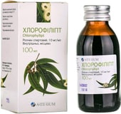 Arterium Chlorophyllipt alcohol solution., 10 mg / ml, 100 ml.