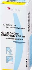 Astellas Flemoxin Solutab, 250 mg, 20 tablets Disp.