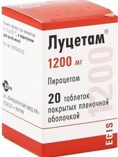 Egis Lucetam, 1200 mg, 20 tablets