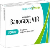 Fortiva Med Valogard Vir, 500 mg, 10 tab.