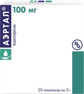 Gedeon Richter Aertal powder, 100 mg, 20 packs of 3 g each