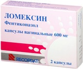 Recordati Lomexin, 600 mg, 2 caps. vag.