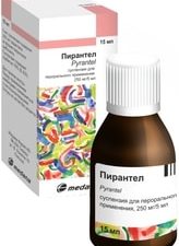 Medana Pyrantel Suspension, 250 mg / 5 ml, 15 ml.