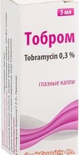 Rompharm Tobrom drops, 0.3%, 5 ml.