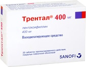 Sanofi Trental, 400 mg, 20 tablets