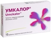 Schwabe Umkalor, 20 mg, 15 tab.