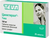 Teva Zincteral, 124 mg, 25 tab.