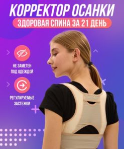 Back Support Brace: Posture Corrector for Women & Men (Size L)