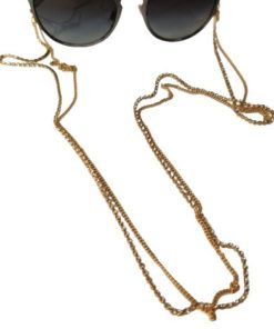 Gold Rhinestone Metal Eyeglass Chain Holder