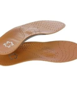 Leather Orthotic Insoles with Arch Support: Kids, Men's & Women's (Beige)