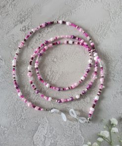 BIGYKMA Eyeglass Chain: Beaded Pastel Holder
