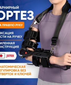 Right Elbow & Wrist Support Brace with Hinges & Stiffeners