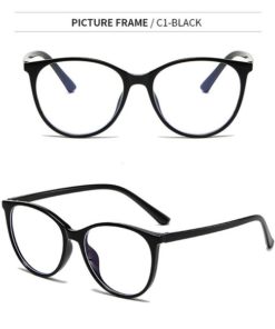 Glossy Black Chanel-Style Eyeglass Frames (52-17-146)