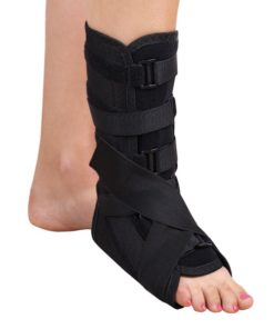 Krayt F-217 Ankle Brace: Black, Size 4 (9.8-10.8 inch Calf) - Firm Support & Stabilization