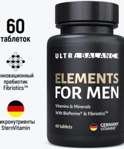 UltraBalance Men's Multivitamin: 60 Tablets, Complete Vitamin & Mineral Supplement