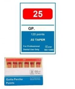 NeoHealth Gutta-Percha Points: .02 Taper, Size 25, 120 Pack