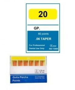 NeoHealth #20 Size 0.06 Tapered Gutta-Percha Points (60 count)