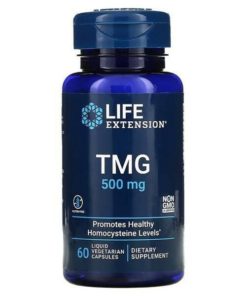 Life Extension TMG Supplement: 500mg Trimethylglycine for Heart Health (60 Veggie Caps)