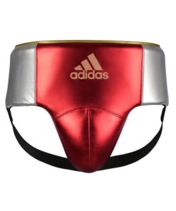 AdiStar Pro Metallic Groin Guard (XL) - Red, Silver, Gold