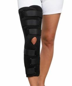 Knee Brace with 3 Aluminum Stays - Size 4, Black (F-526)