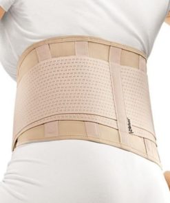 Lumbar Support Brace with 4 Stabilizing Ribs - Beige, Large