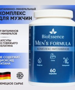 BioEssence Men's Health Vitamins: Zinc, Calcium & Chromium - 60 Capsules