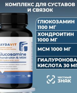 Glucosamine Chondroitin MSM for Joint & Ligament Support - 120 Capsules