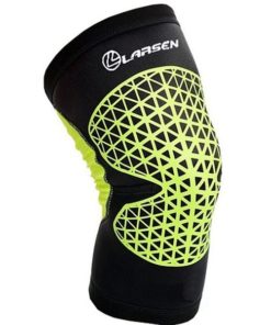 Larsen Yoga & Fitness Knee Support (Small, Black/Lime)