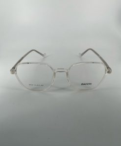 Dacchi D34141: Round Clear & Black Plastic Eyeglass Frames (Men's & Women's)